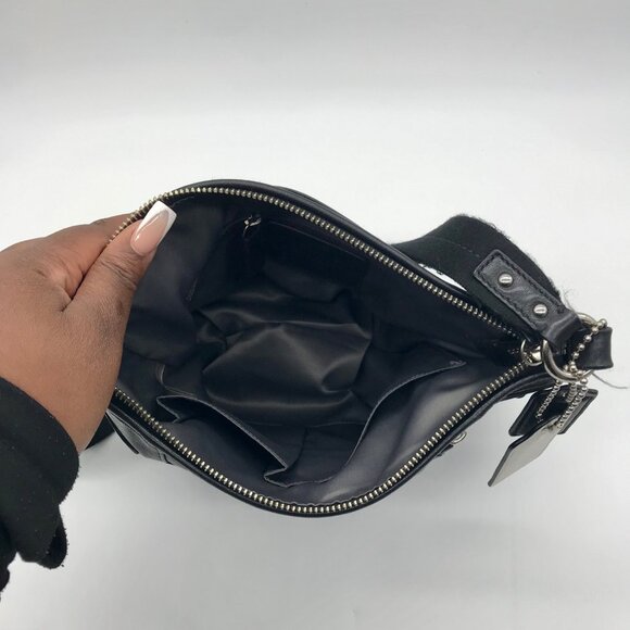 Coach Black Leather Shoulder Bag F23948 - Picture 10 of 11